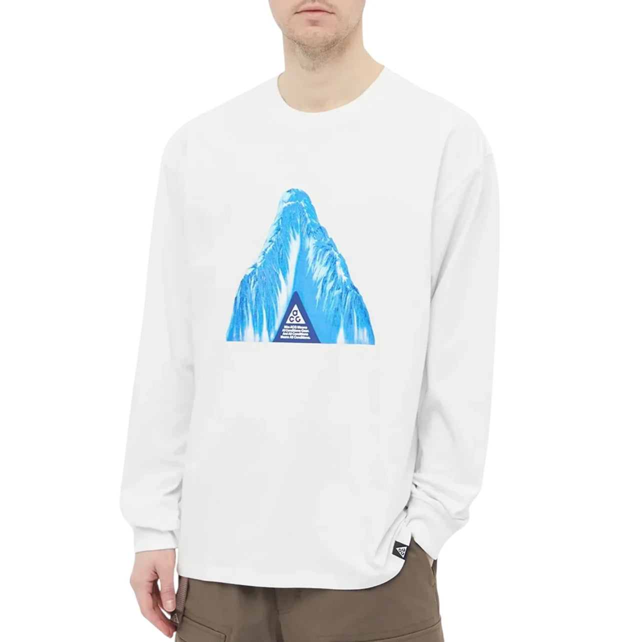 NIKE ACG LONG SLEEVE ICE CAVE TEE SUMMIT WHITE