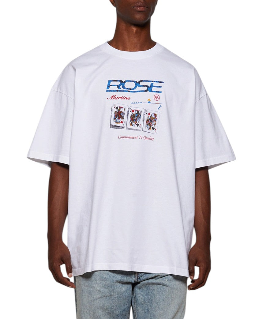 Martine Rose Oversized Cotton Graphic T-shirt White