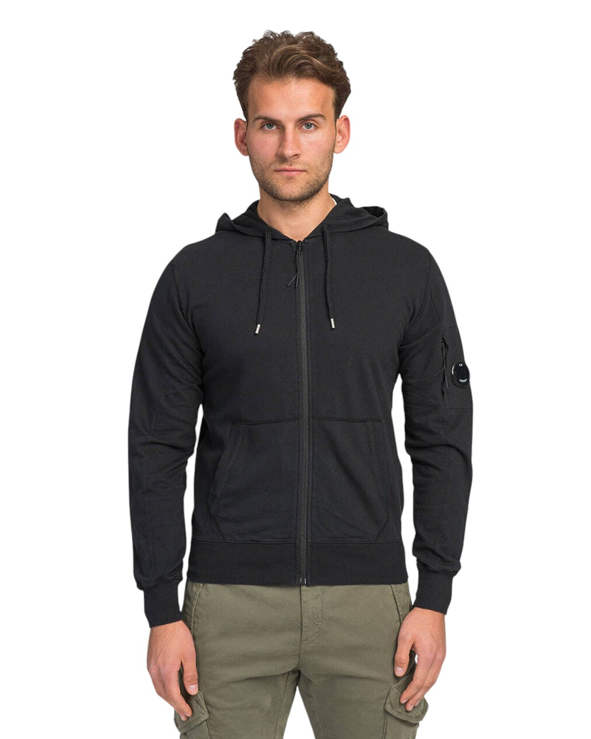 C.P. Company Fleece Zipper Hoodie Black