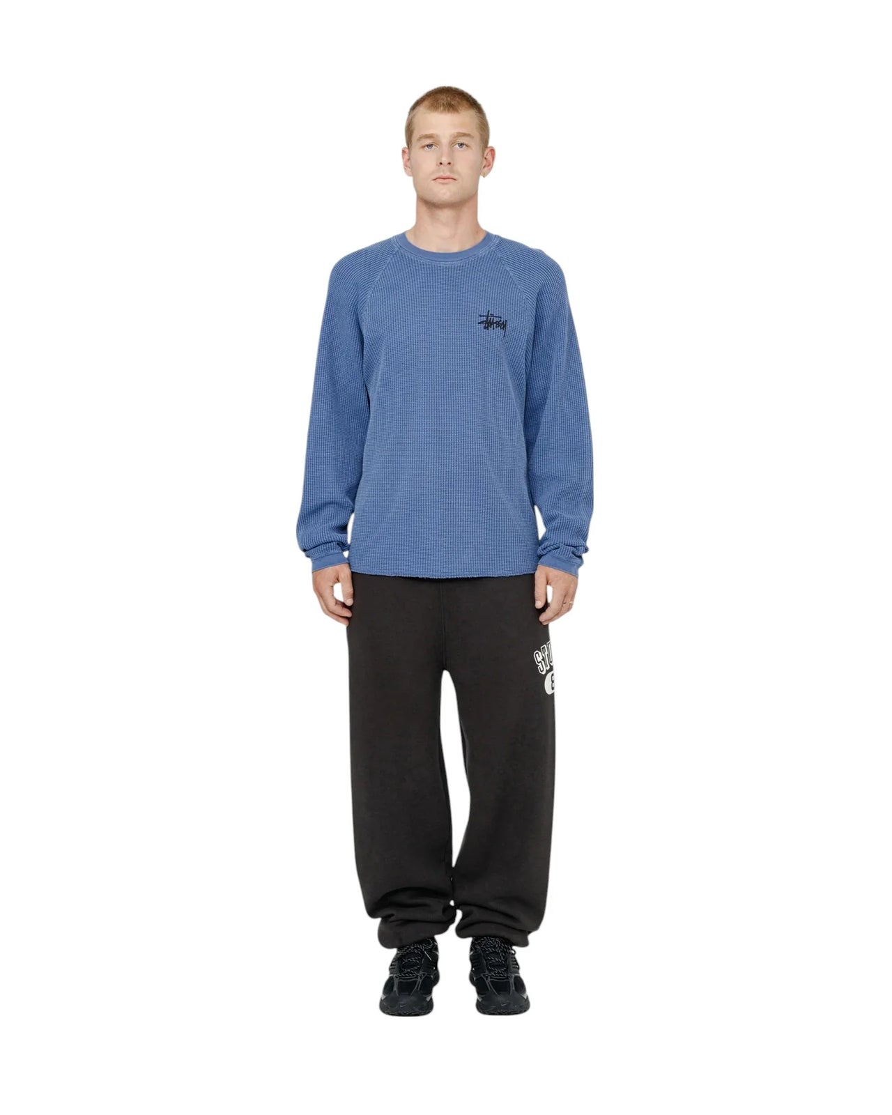 STUSSY Basic Stock Long Sleeve Thermal Blue