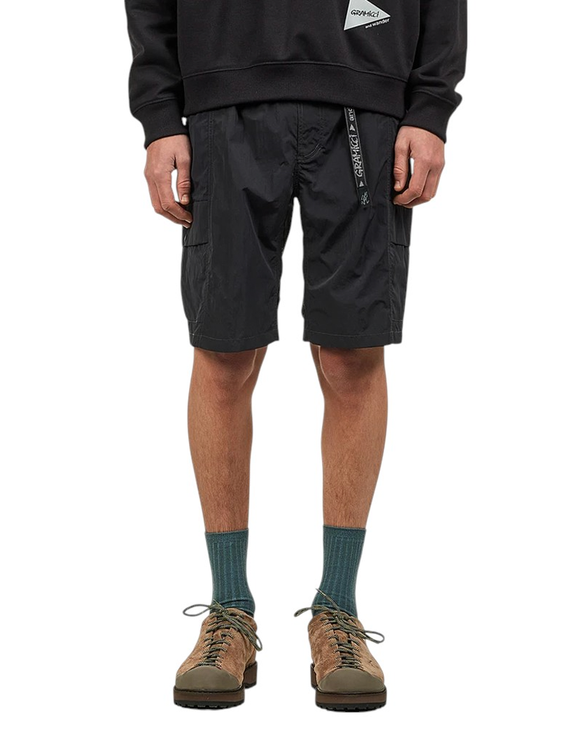 Gramicci x And Wander Patchwork Wind Short Black