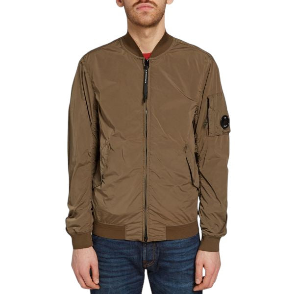 C.P. Company Nycra Arm Lens Bomber Jacket Brown