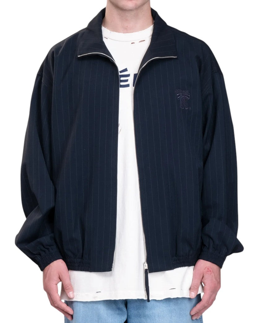 Acne Studios Pinstripe Zip Jacket Navy
