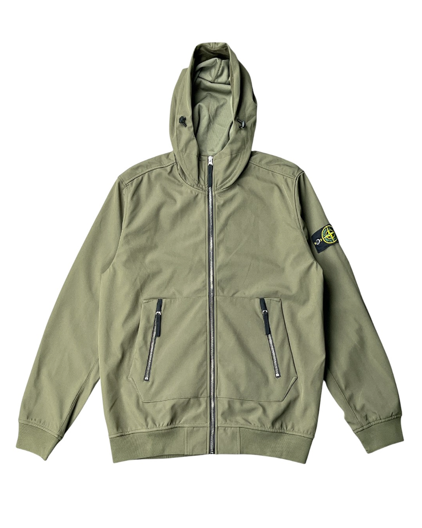 40727 Soft Shell-R Hooded Jacket Olive SI0122-OL