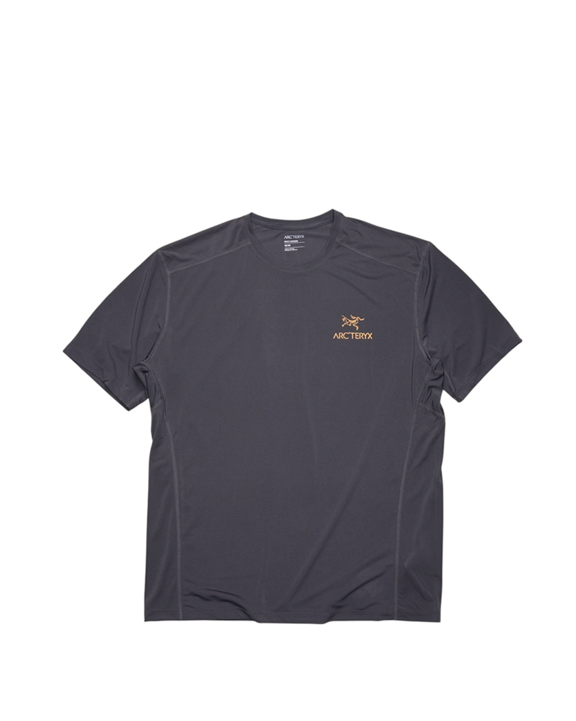 Arcteryx Motus Arcword Crew SS T-Shirt Gold Logo Black