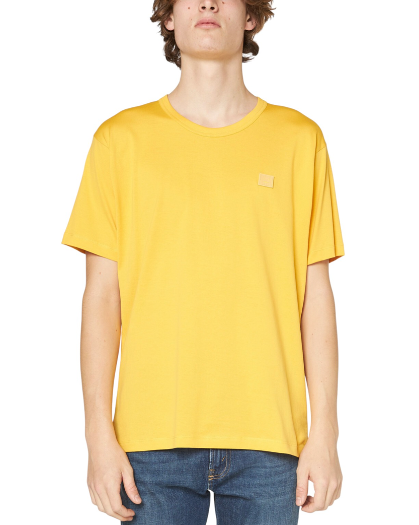 Acne Studios T-Shirt With Ellison Face Patch Yellow