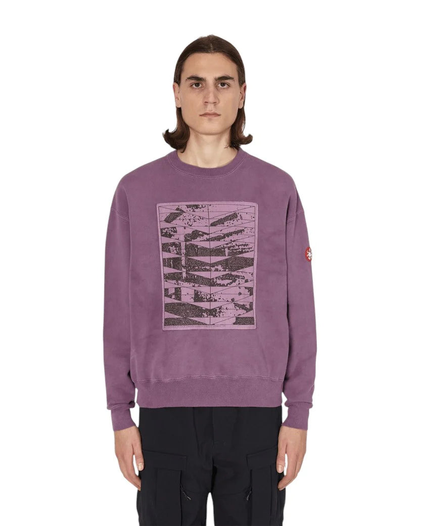 CAV EMPT 20SS Overdye Conform Crew Neck Purple Sweatshirt CAV104
