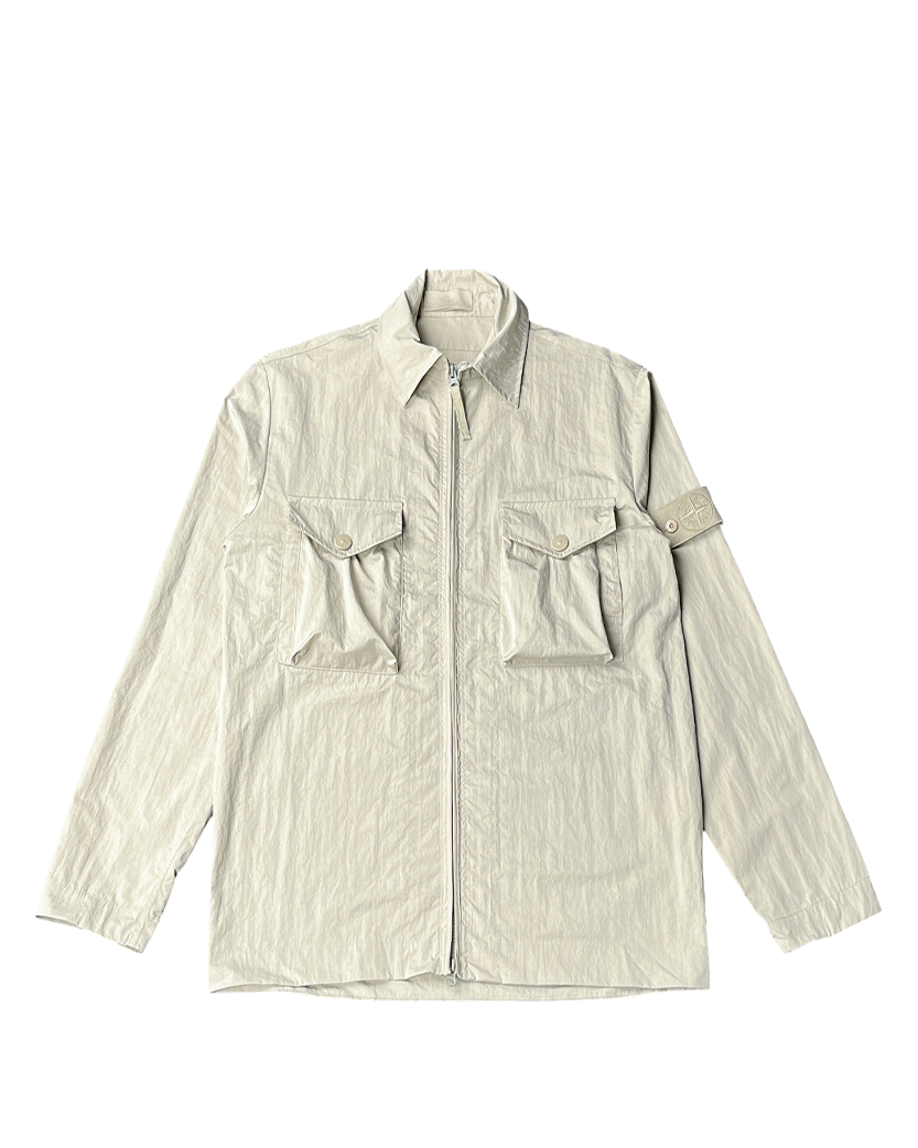 103F2 Ghost Piece Cotton Overshirt Beige SI0103-BG