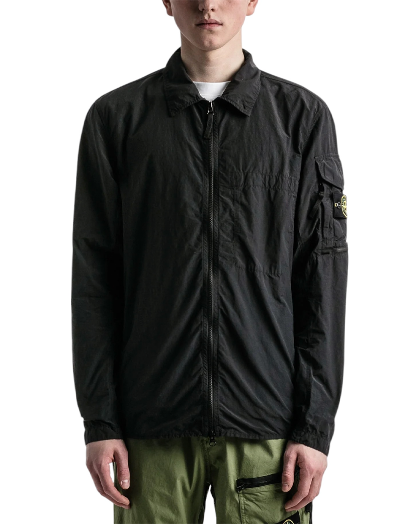 10502 Naslan Light Overshirt Black SI0250-BK