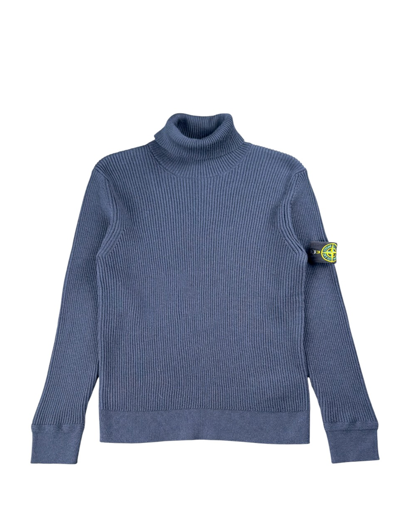 552C2 Turtle Neck Knit Sweater Blue SI0181-BL