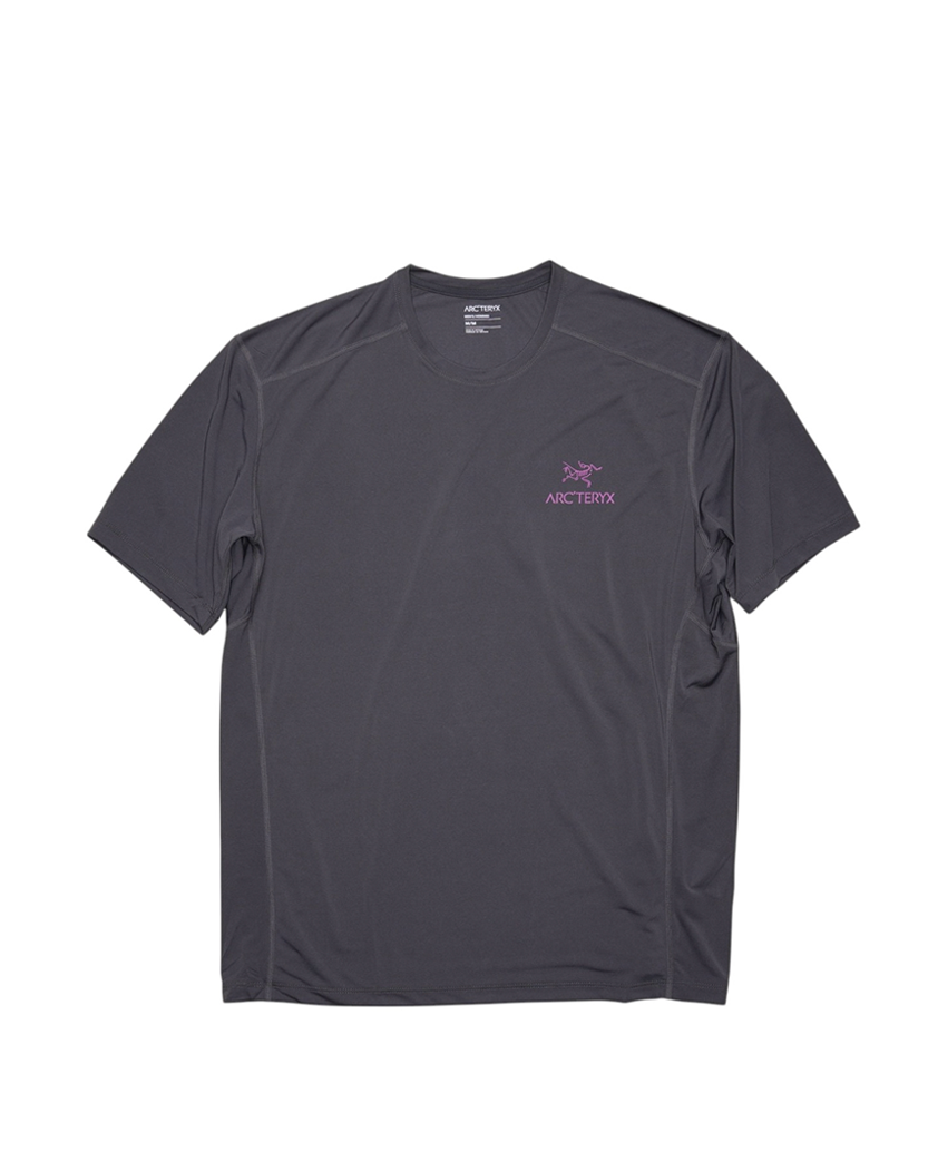 Arc'teryx Motus Arcword Crew SS T-Shirt Purple Logo Black