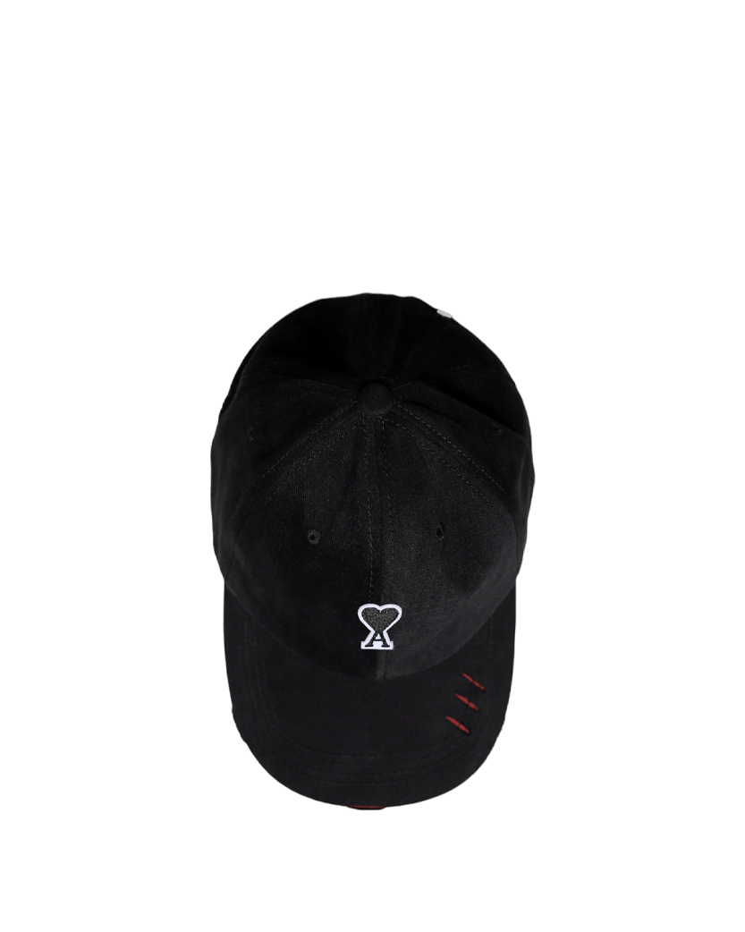 AMI Paris Torn Cap Black