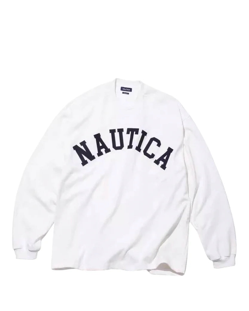 NAUTICA Logo Long Sleeve White