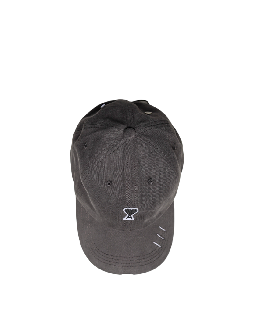 AMI Paris Torn Cap Grey
