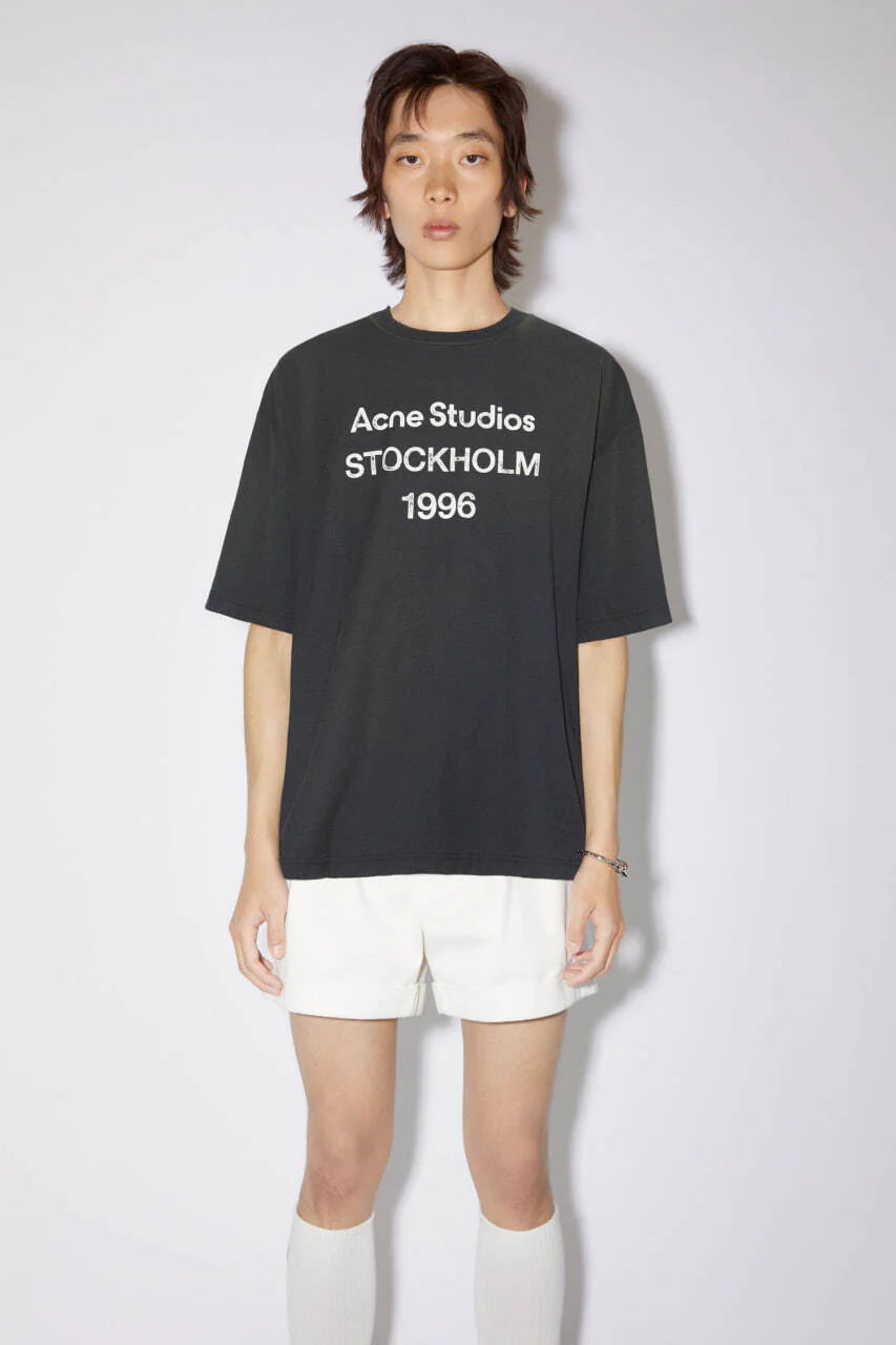 Acne Studios Logo Stamp T-Shirt Faded Black