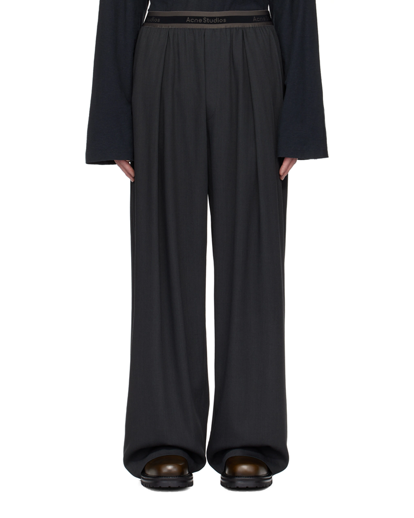 Acne Studios Logo Tape Trousers Black