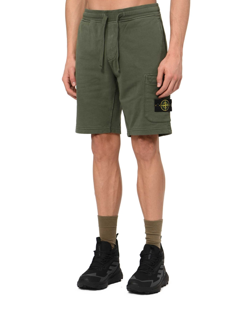 64651 Garment-Dyed Cotton Shorts Musk Green SI0167-MUGN