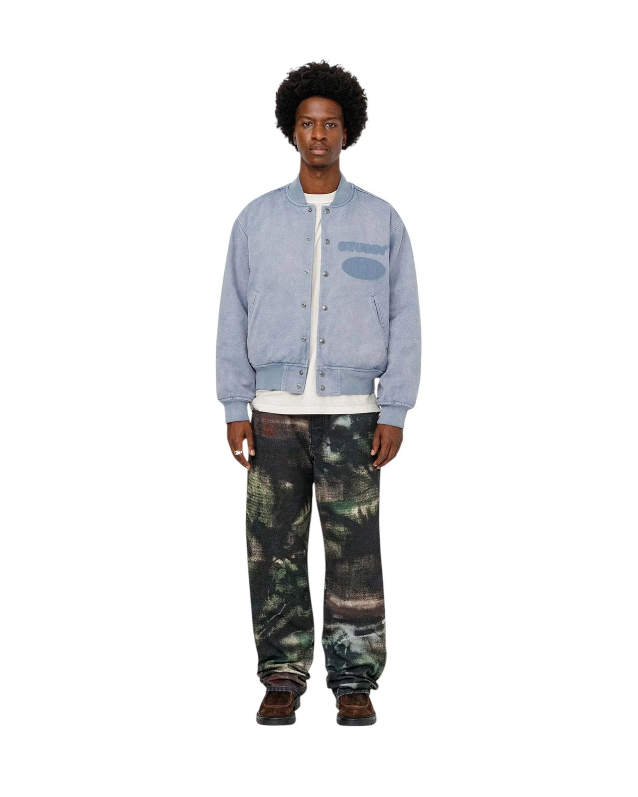 STUSSY Big Ol' Jeans Stenpat Camo Fortine