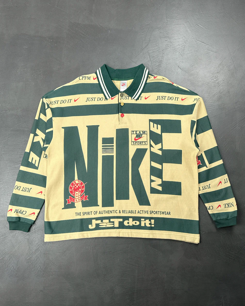 Nike x Cactus Plant Flea Market Go Flea Long-Sleeved Polo Logo Khaki