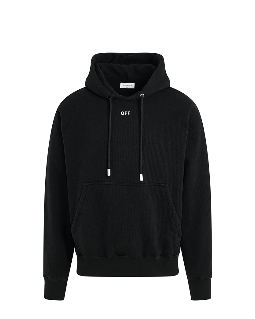 Off-White Arrow Embroidered Skate Hoodie Black