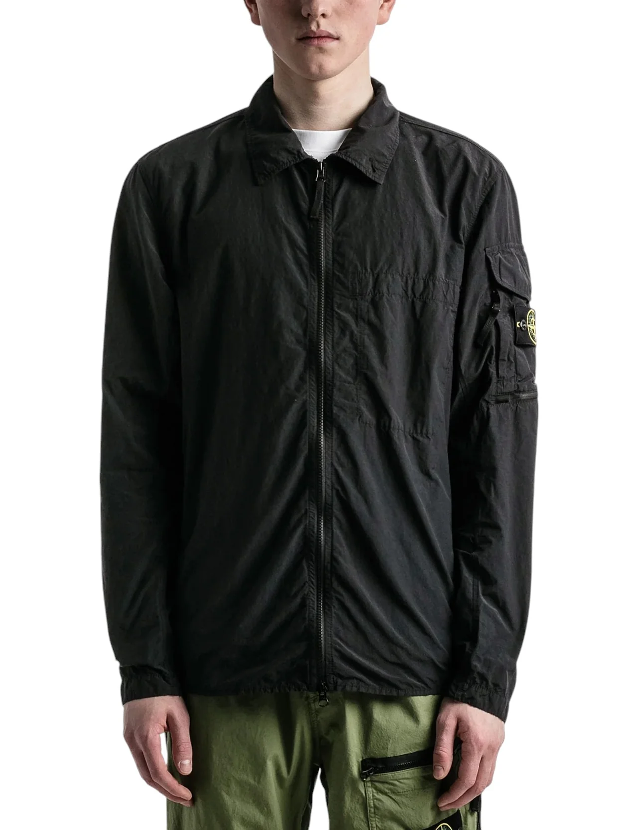 10502 Naslan Light Overshirt Black SI0250-BK