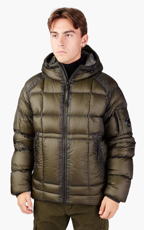 C.P. Company D.D. Shell Hooded Down Jacket Green