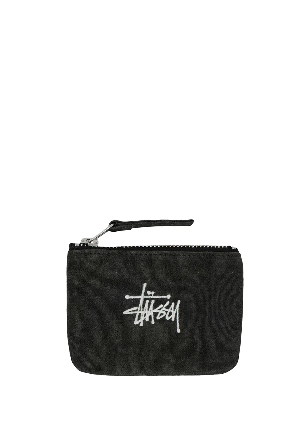 STUSSY Canvas Coin Pouch Washed Black