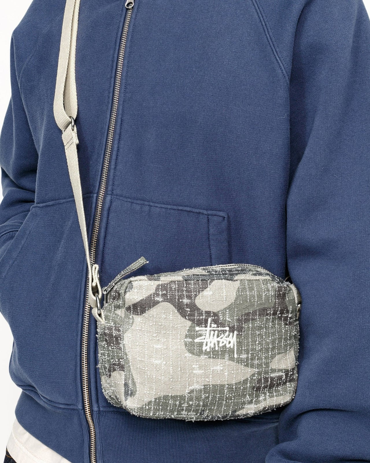 STUSSY Needle Punch Side Pouch Camo