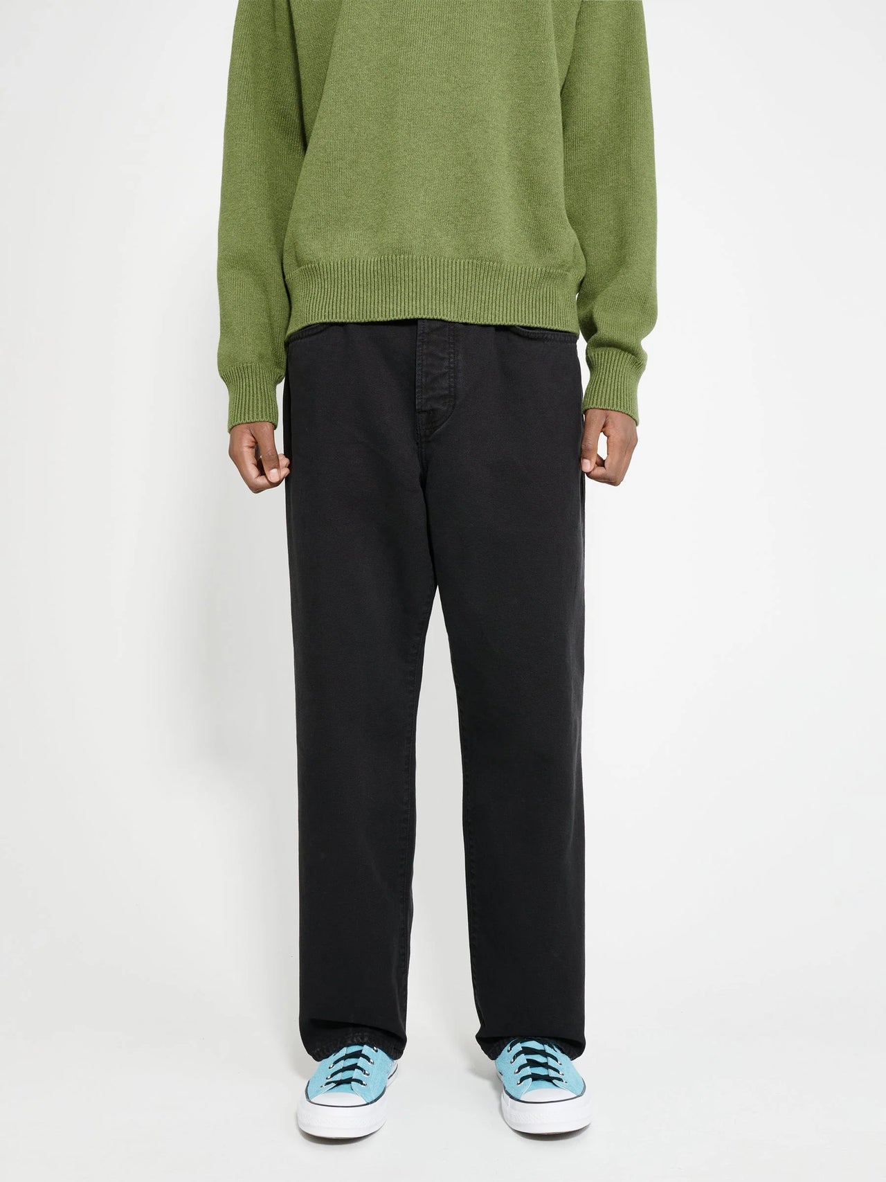 STUSSY Big Ol' Jeans Logo Washed Black