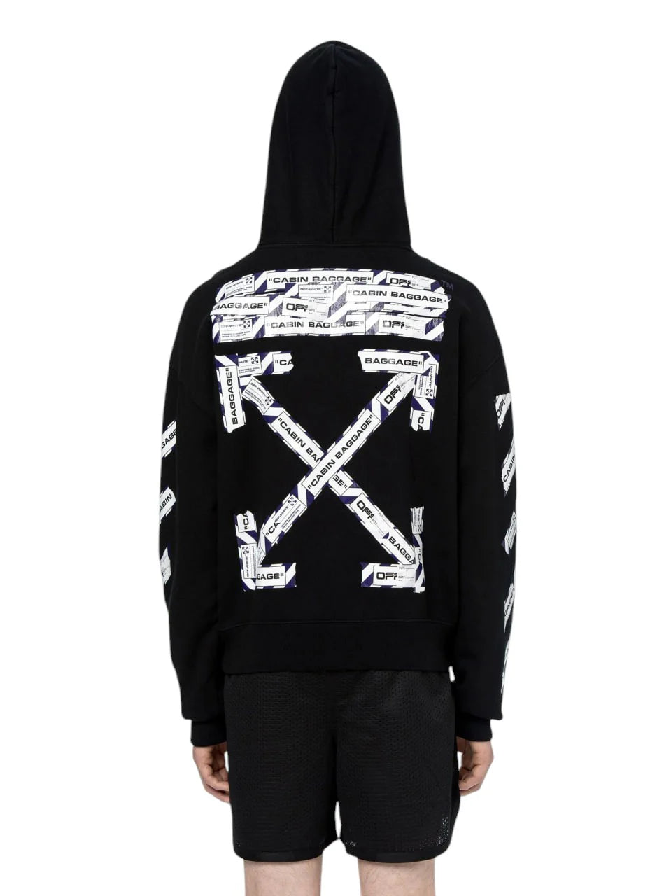 Off-White Airport Tape Over Hoodie Black