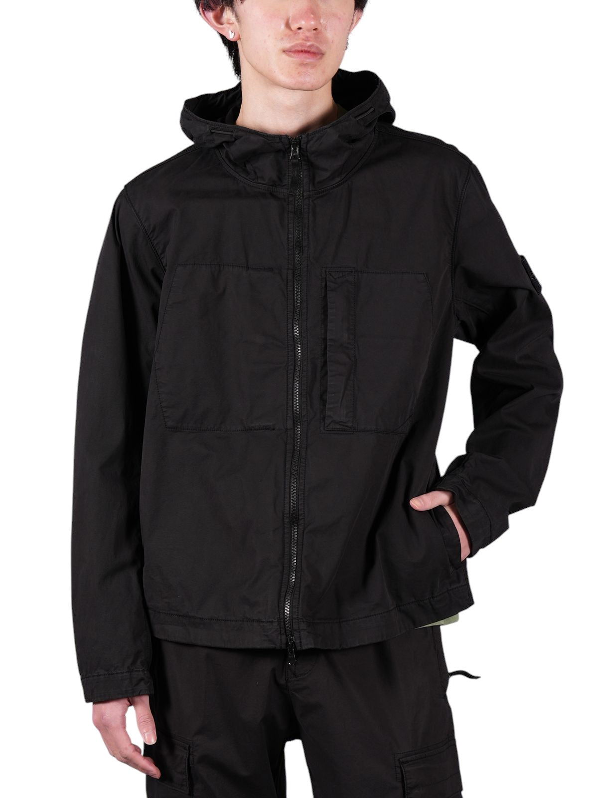 43310 Supima Cotton Overshirt Black SI0244-BK