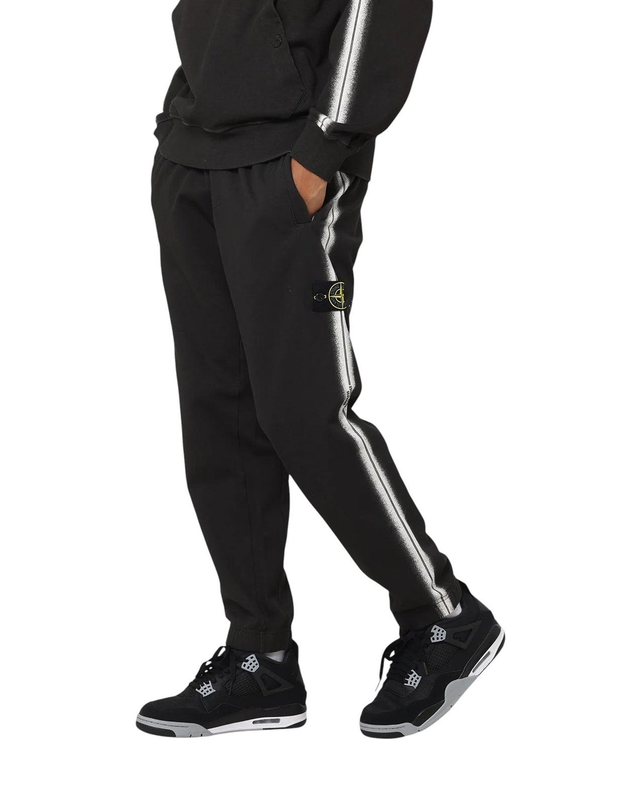 Stone Island x Supreme Stripe Sweatpants Black SI0285-BK