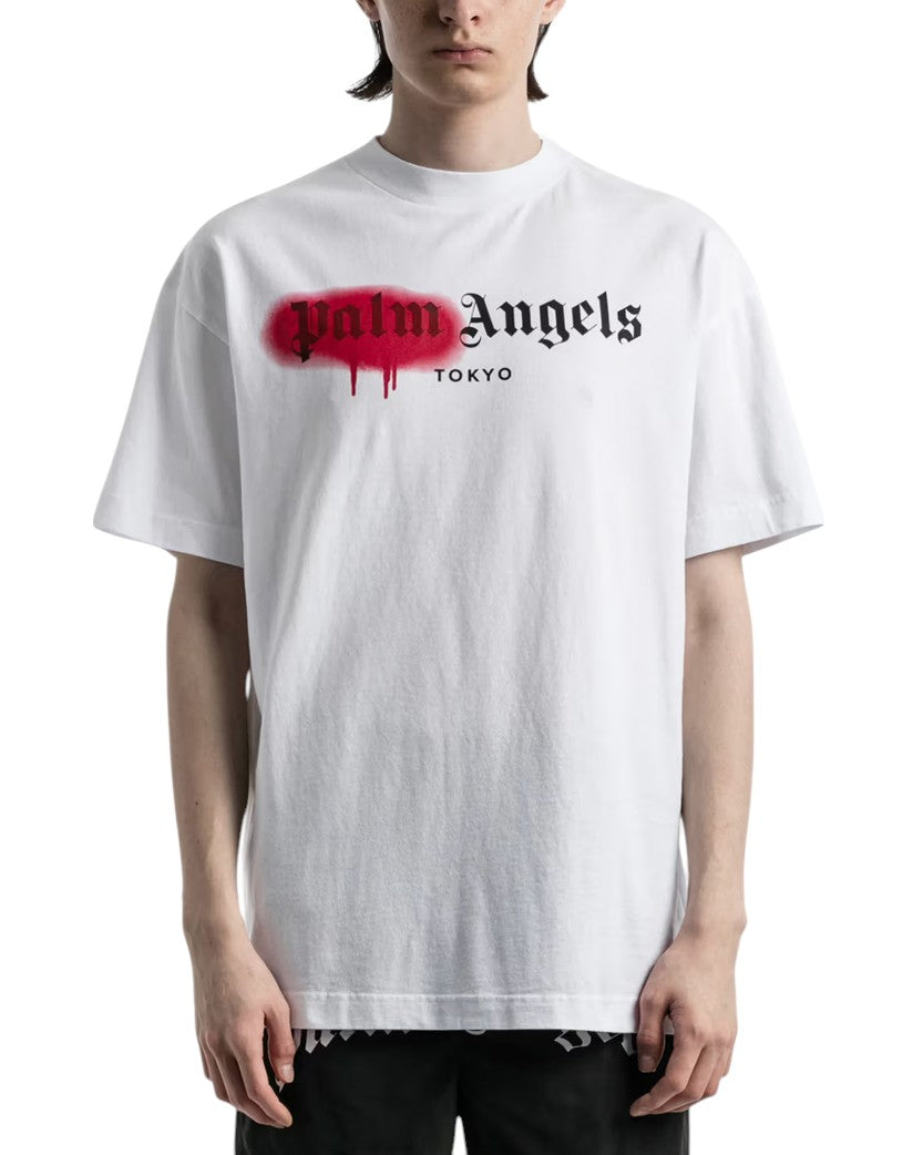 Palm Angels Tokyo Sprayed Logo T-shirt White