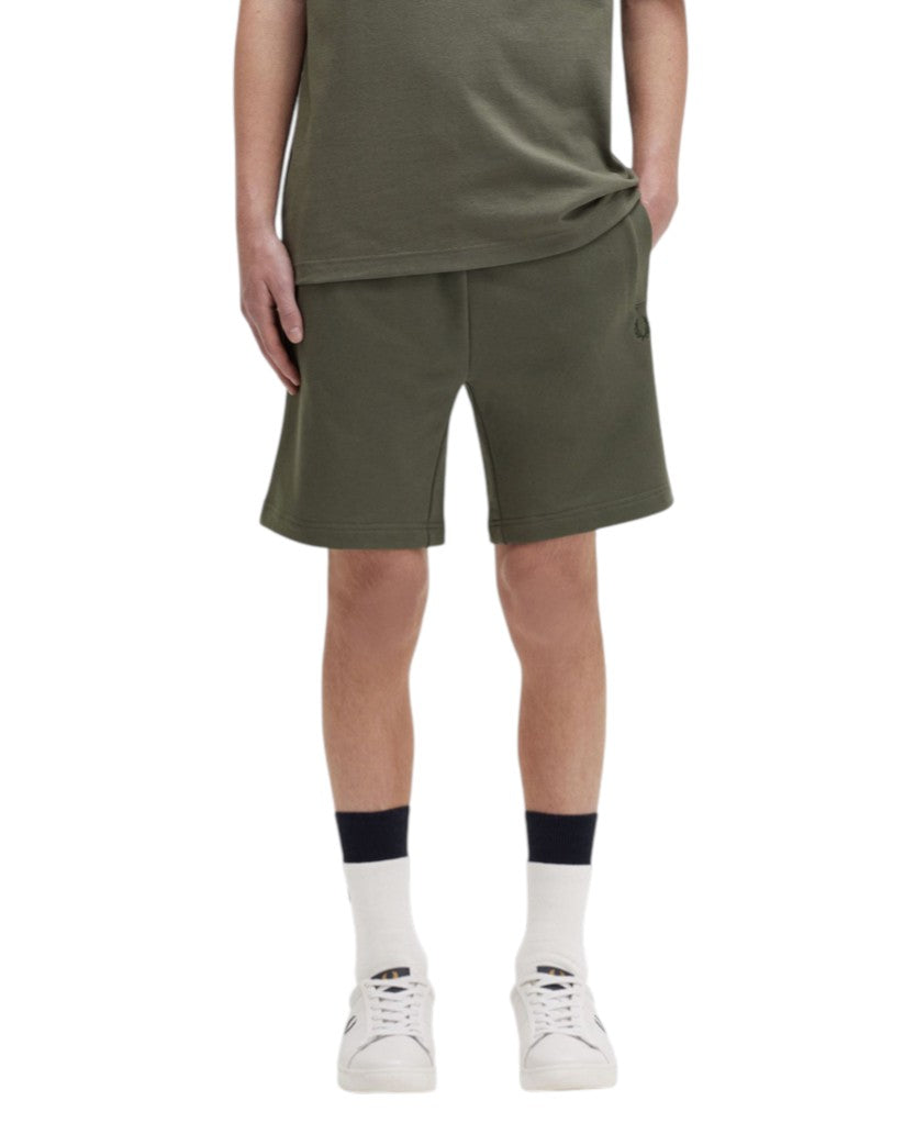 FRED PERRY Classic Sweat Shorts Laurel Wreath Green