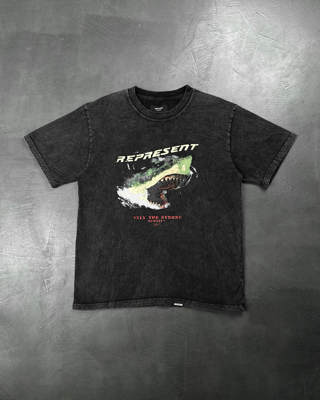 REPRESENT ONLY THE STRONG SURVIVE T-SHIRT - VINTAGE BLACK