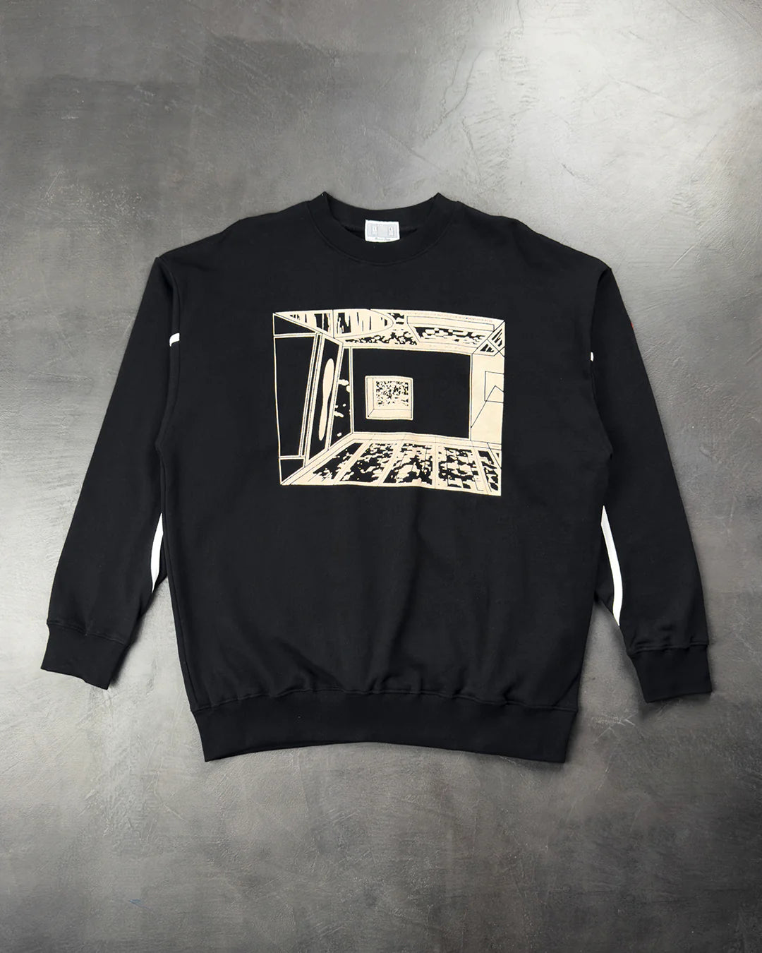 CAV EMPT Unbalance Progress Crewneck Sweatshirt Black CAV140