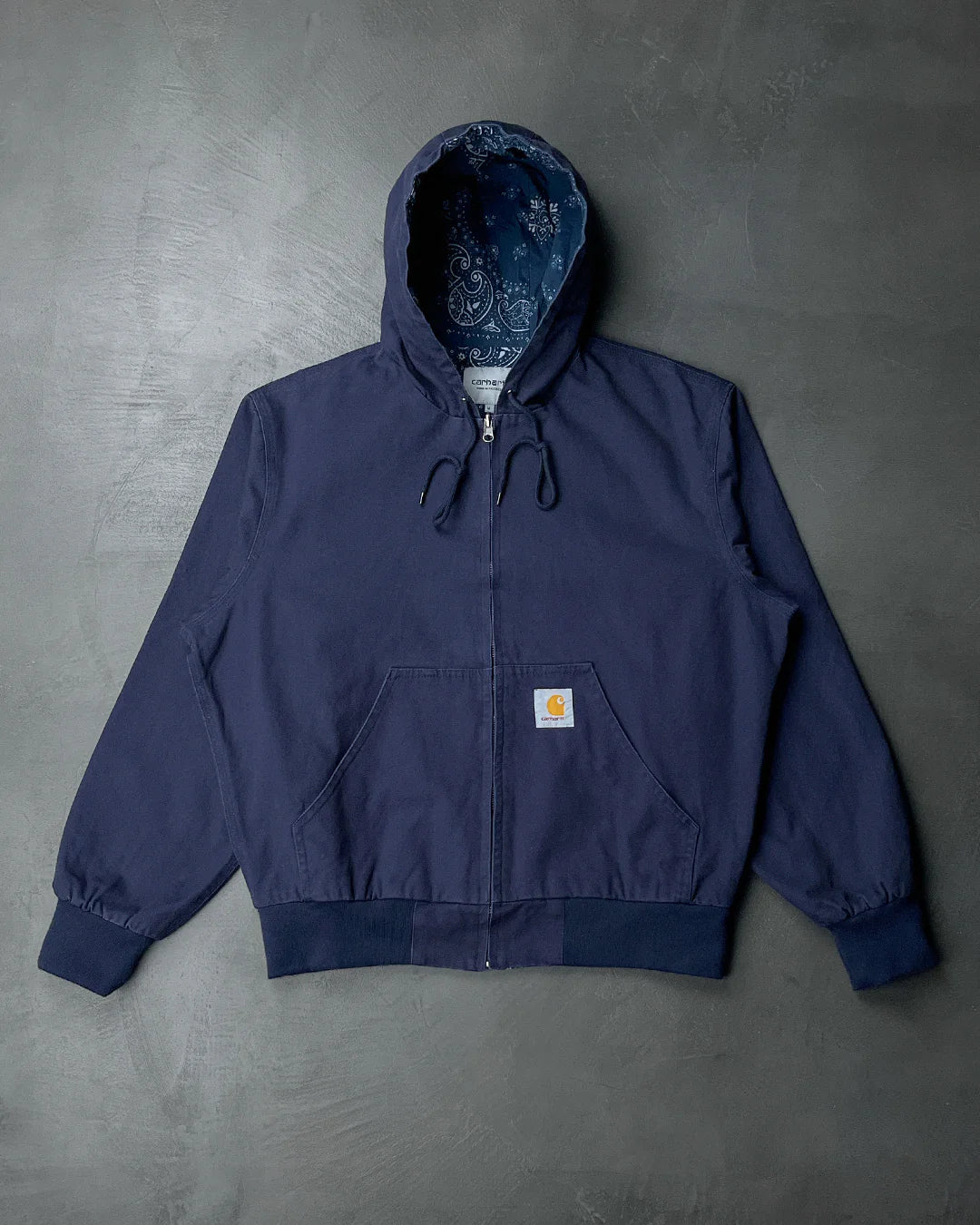 Carhartt WIP Zip Bandana Hoodie Navy