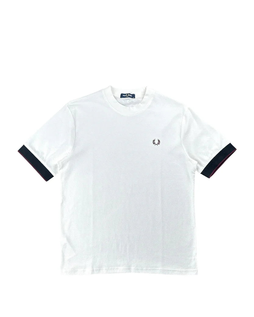 FRED PERRY CONTRAST CUFF PIQUE TEE