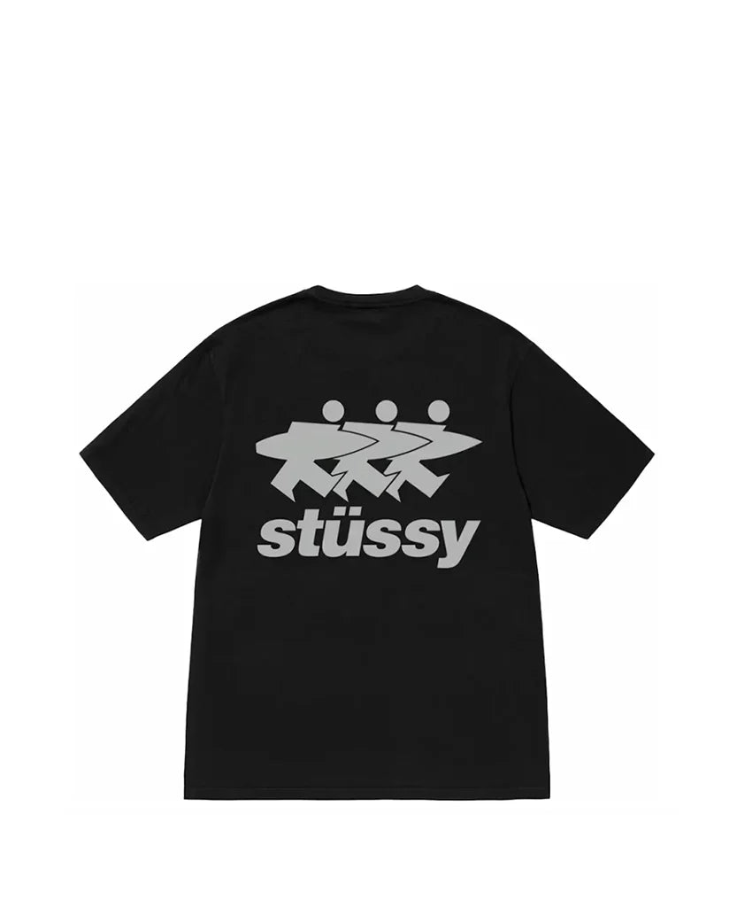 STUSSY Surfwalk Pigment Dyed Tee Black