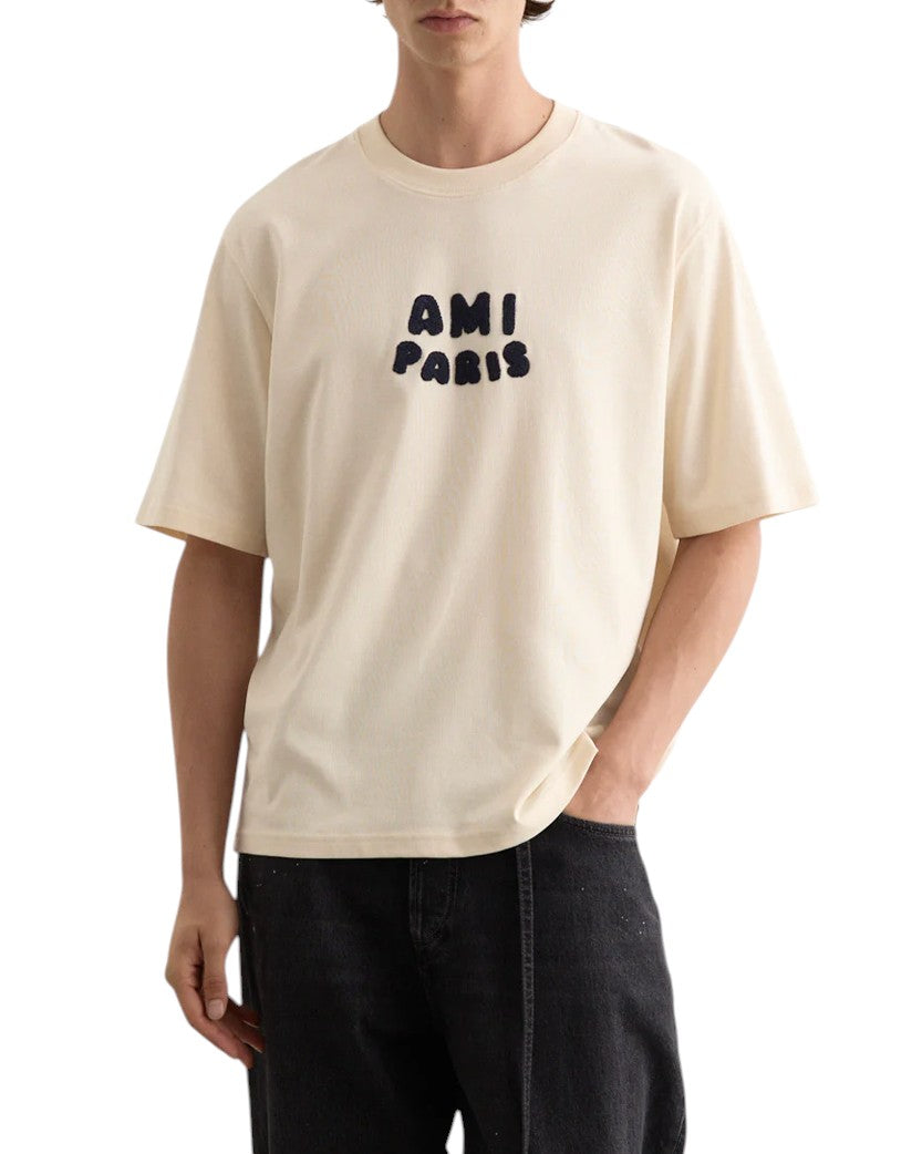 AMI Paris Patch T-Shirt White Cream