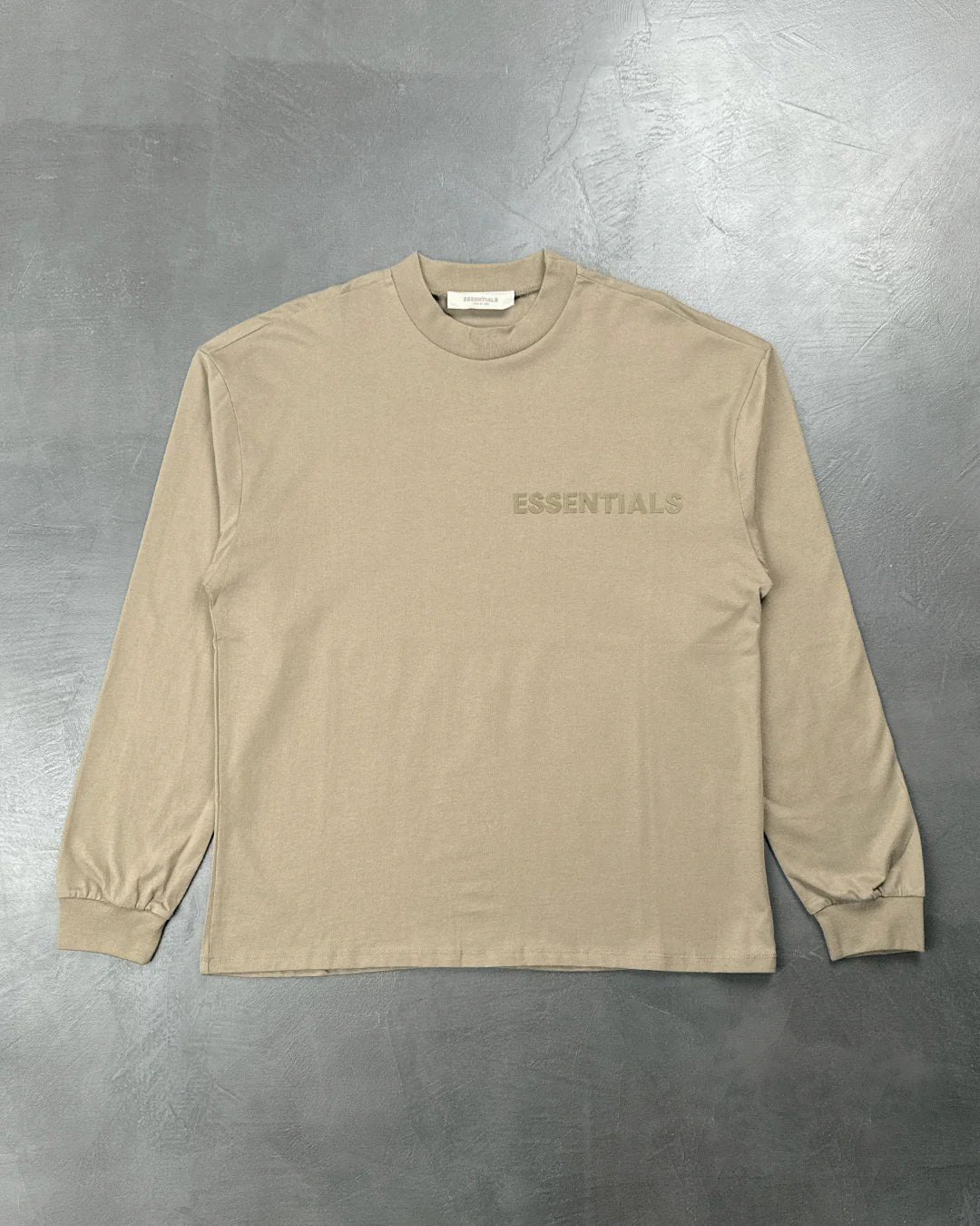 Fear Of God Essentials Cotton Jersey Long Sleeve Brown