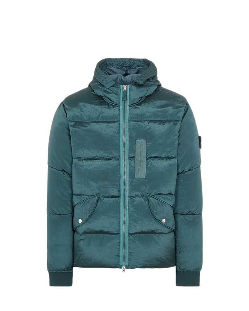 43619 Nylon Metal Down Jacket Dark Teal Green SI0238-DTGN