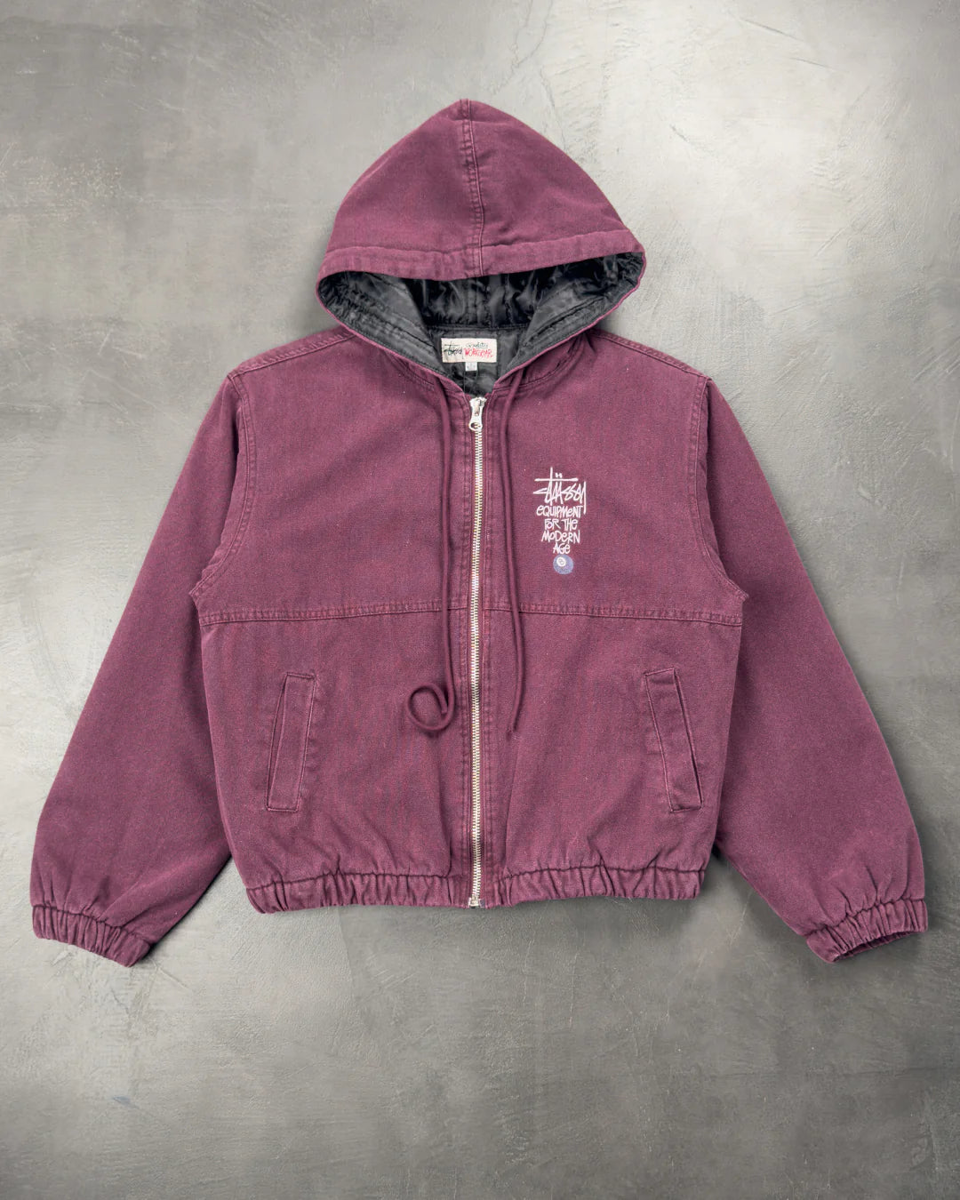 STUSSY Canvas Insulated Work Jacket Purple