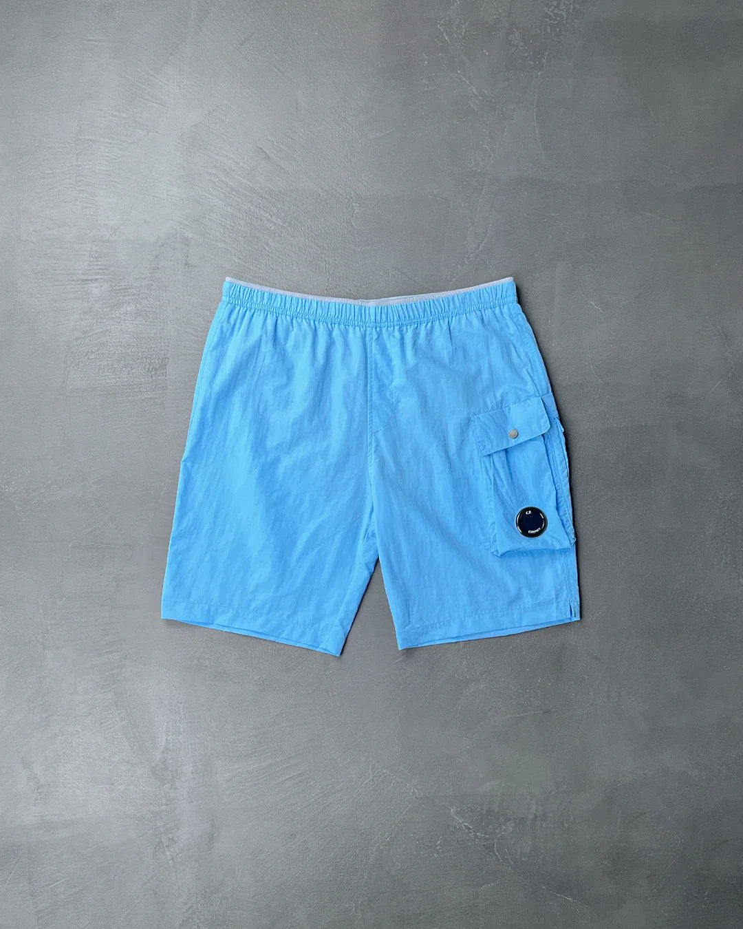 C.P. COMPANY Flatt Nylon Lens Swim Shorts Light Blue