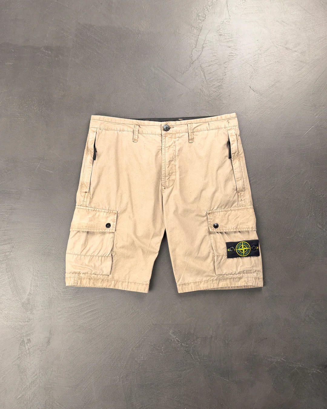 L11WA Brushed Cotton Canvas Bermuda Shorts Sand SI0152-SD