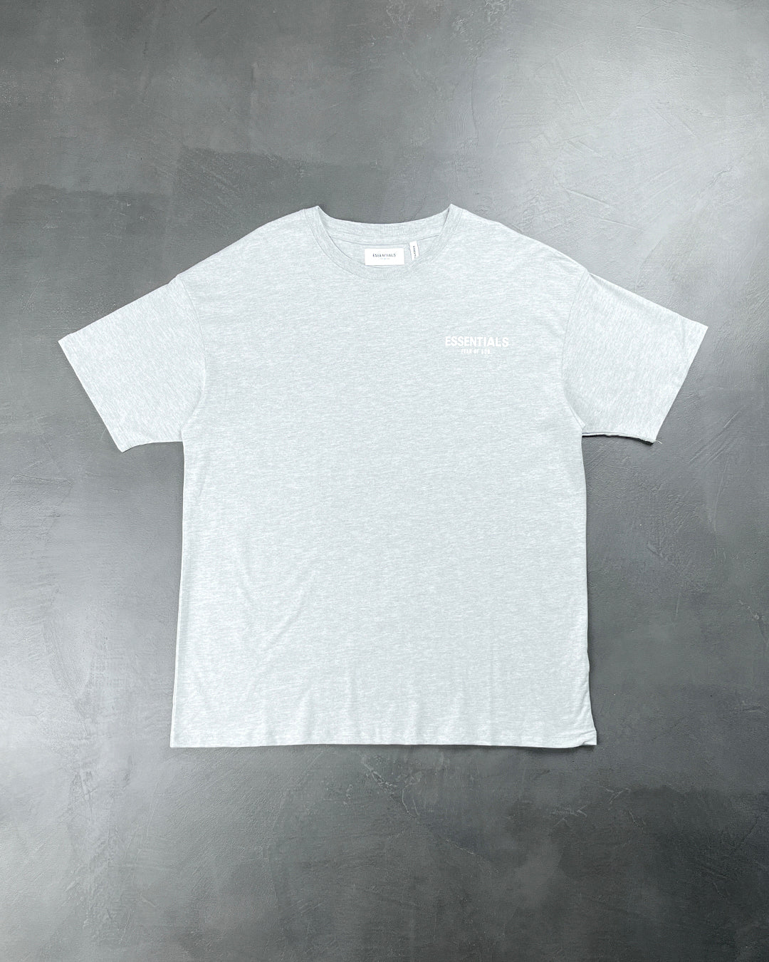 Fear Of God Essentials Boxy Logo T-Shirt Gray