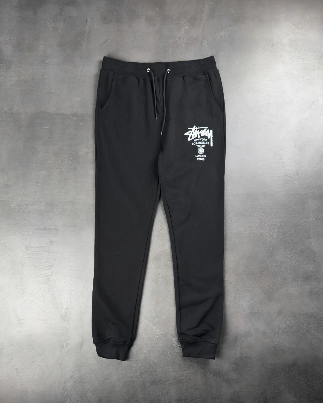 STUSSY World Tour Sweatpants Black