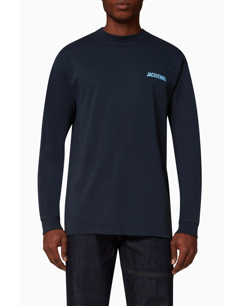 Jacquemus Navy 'Le T-Shirt Gelo' Long Sleeve T-Shirt