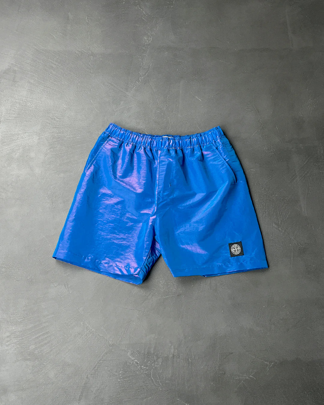 B0245 Nylon Metal Colour Shorts Blue SI0149-BL