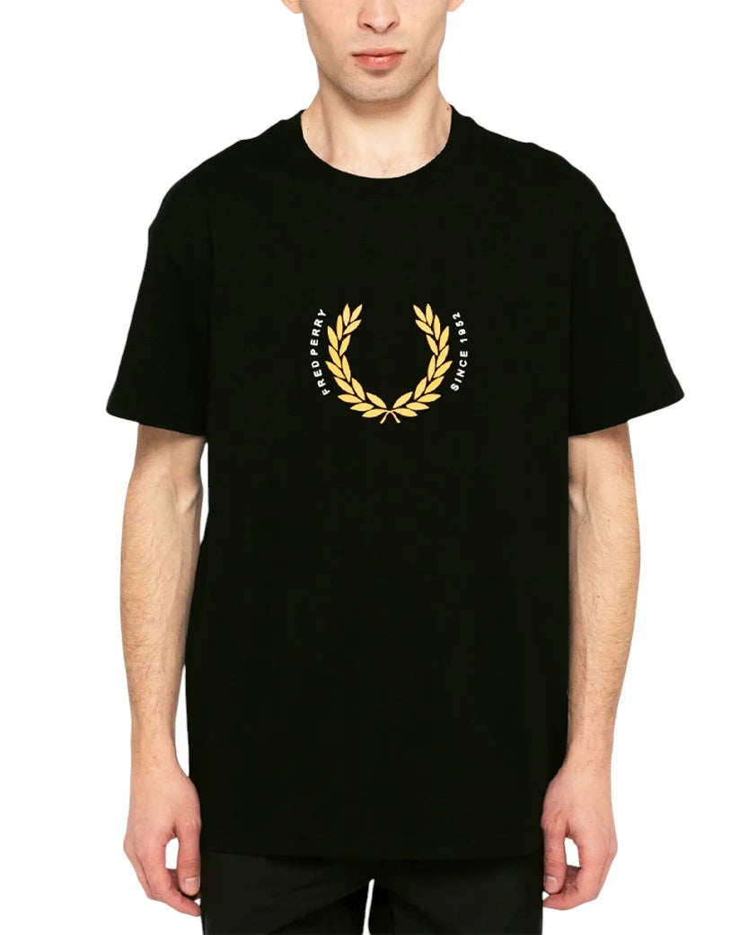FRED PERRY Laurel Wreath T-Shirt Black